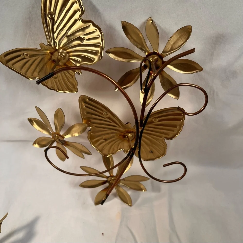 MCM brass butterfly wall art - Picture 3 of 4